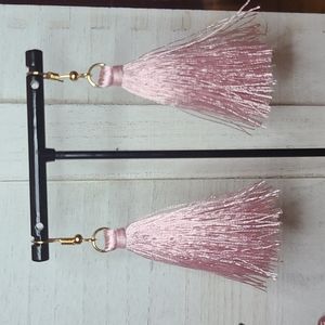 Pink Tassel Earrings